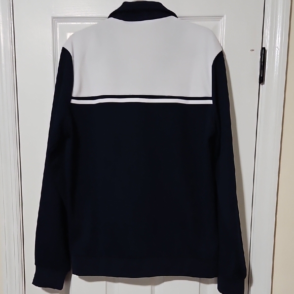 Sergio Tacchini Men's Zip-Up Sweater in Navy and White - Picture 7 of 7